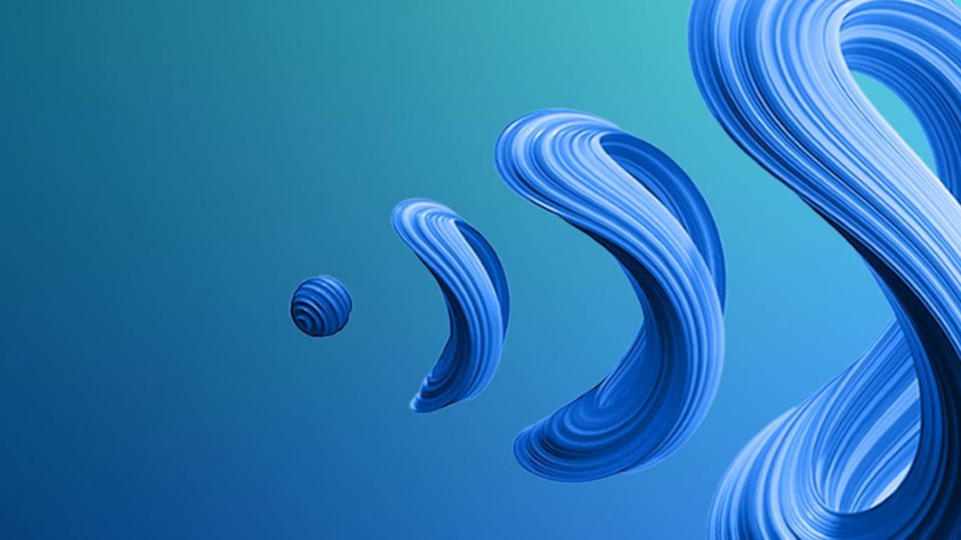 Blue gradient with blue shapes